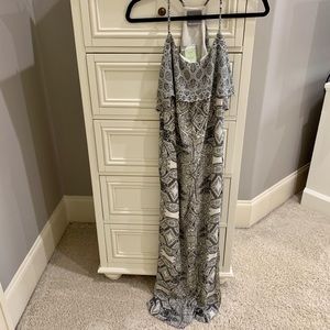 Anthropologie Black and White Maxi Dress